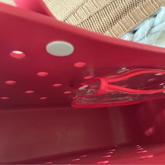 BOGG BAG - Medium Tote Bag (Off to the Races, Red, White Buttons) - Picture 5 of 7